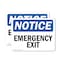 Signmission Exit Sign, Vinyl Decal, 10 in W, 7 in H, Emergency Exit OS-2PACK-NS-D-710-L-11830 - alternate 1